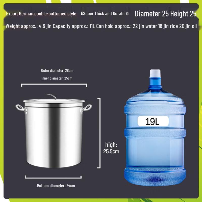 JPHZNB Commercial Stainless Steel Stew & Soup Pot with Lid