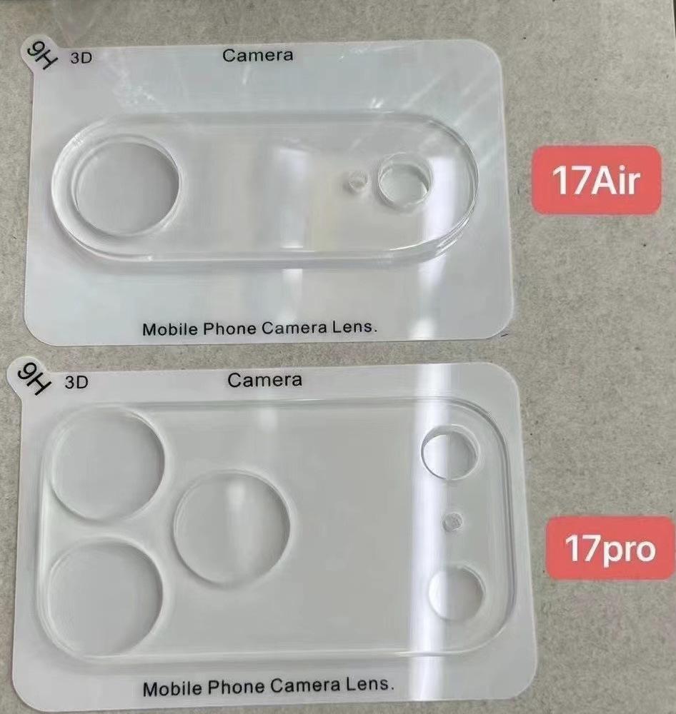 Apple 17 Pro Max 3D Silk Screen Full Coverage Transparent Camera Lens Protector