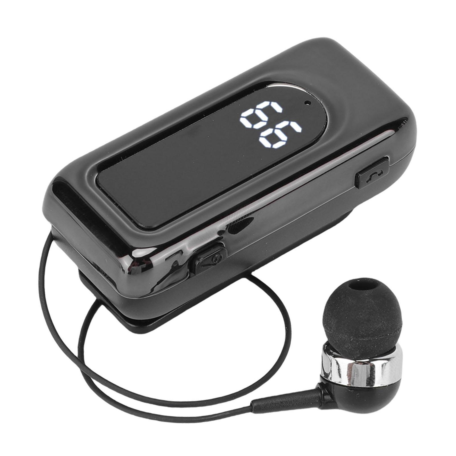 

Lavalier Headphone 5.4 Wireless Stereo Retractable Lavalier Headset with ENC Microphone LED Power Display for Business Driving