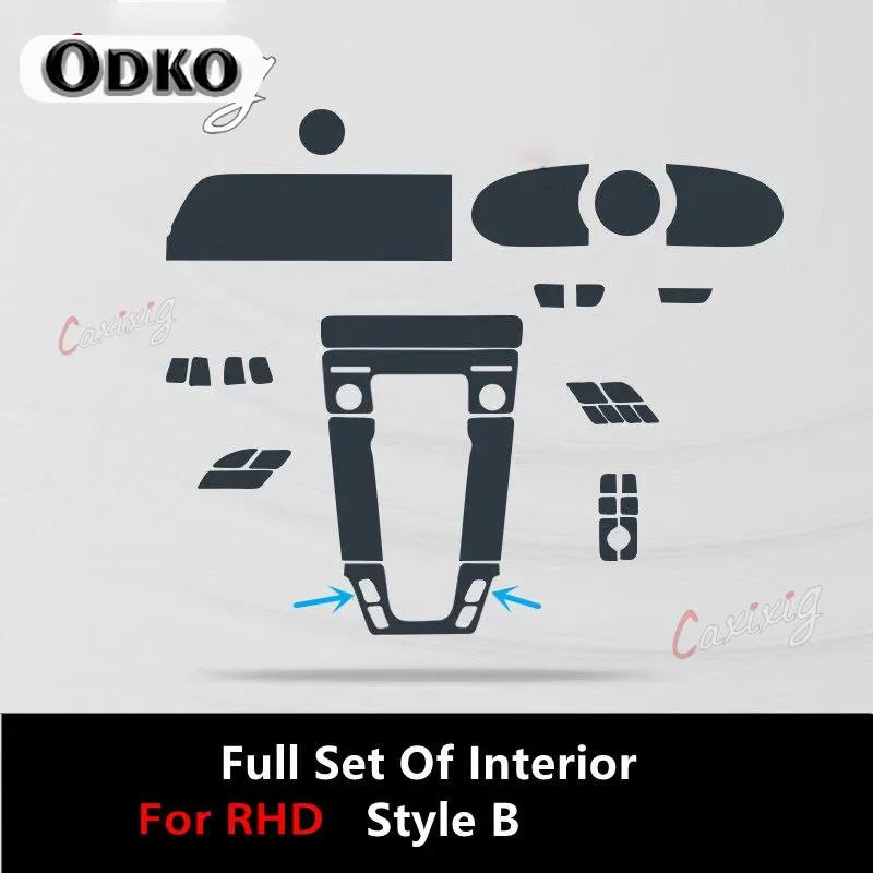 For PORSCHE 911 19-22 992 Car Interior Center Console Transparent TPU Protective Film Anti-scratch Accessory RHD LHD