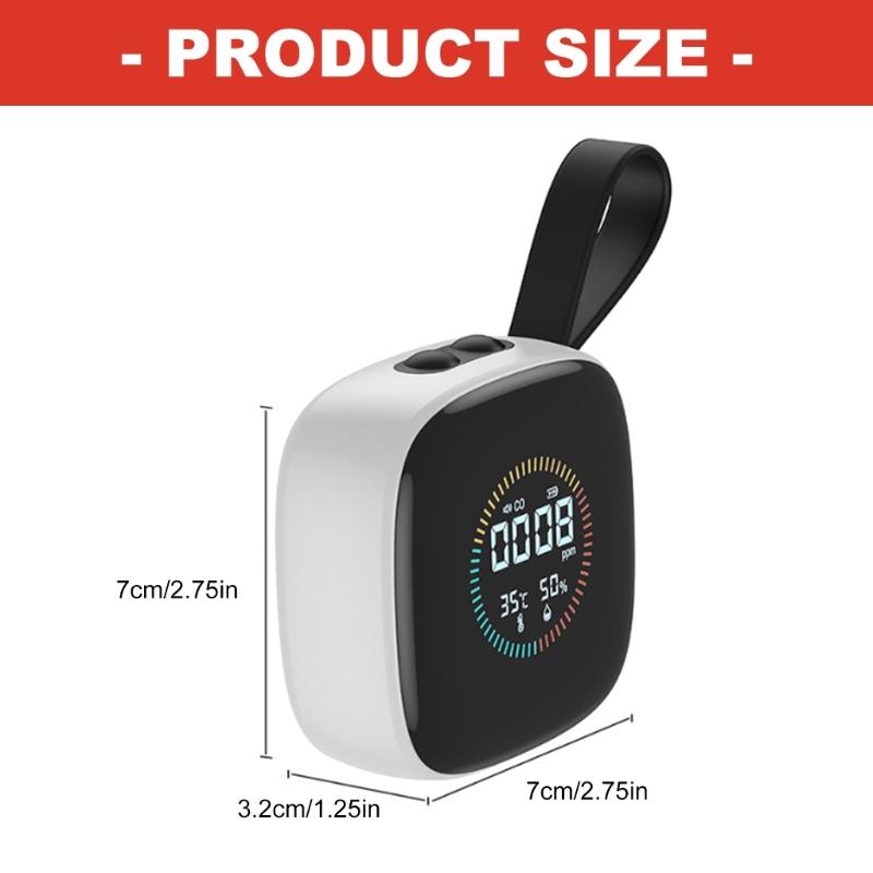 Easy Carry CO Detectors Three Monitoring System 144H 85dB Hearable Alerts Digital Display for Indoor Outdoor Safety