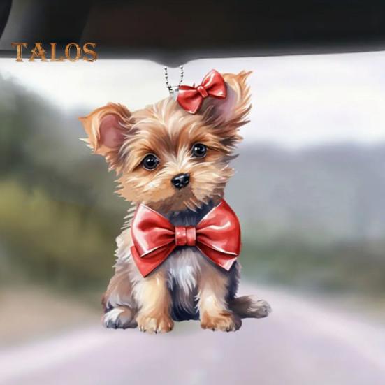 Pandantiv mașină Acrilic Câine balansoar Ușor Oglindă pentru mașină Atârnat Accesorii pentru interiorul mașinii Geantă de umăr Decorare ghiozdan Charm Cadou de Ziua Îndrăgostiților