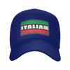 Custom Fashion Unisex Italy Flag Baseball Cap Adult Italian Proud Adjustable Dad Hat Unisex Women Hip Hop Snapback Caps