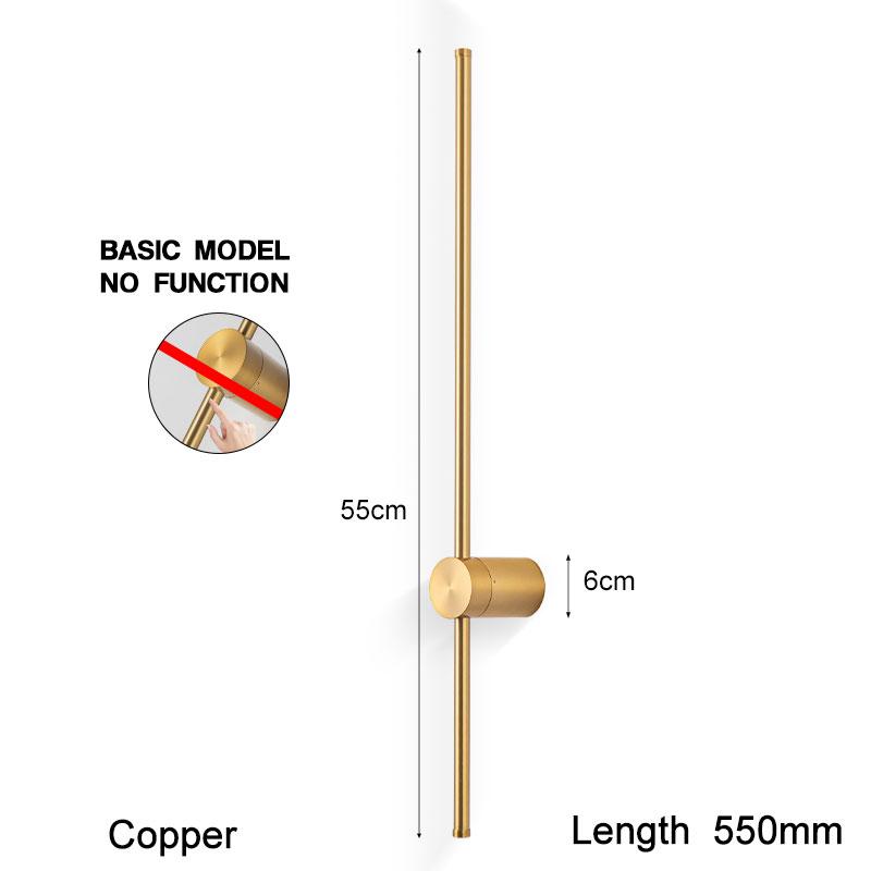 Nordic Black Copper LED Wall Lamps for Sofa Background Bedroom Indoor 360° Rotation LED Wall Lights Decor for Home Stairs Aisle