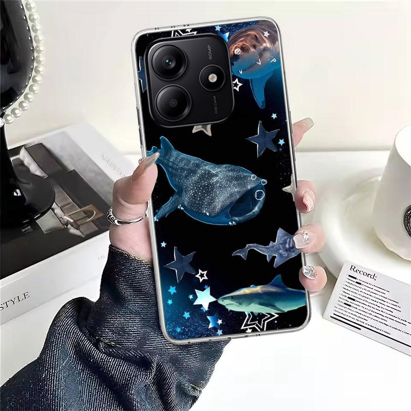 

Мягкий чехол для телефона с китовой акулой для Xiaomi Redmi Note 15 14 14S 13 12 Pro Plus 12S 11 11S 11E 10 10S 11T 5G Fundas Coque Redmi Redmi Note 12 4G