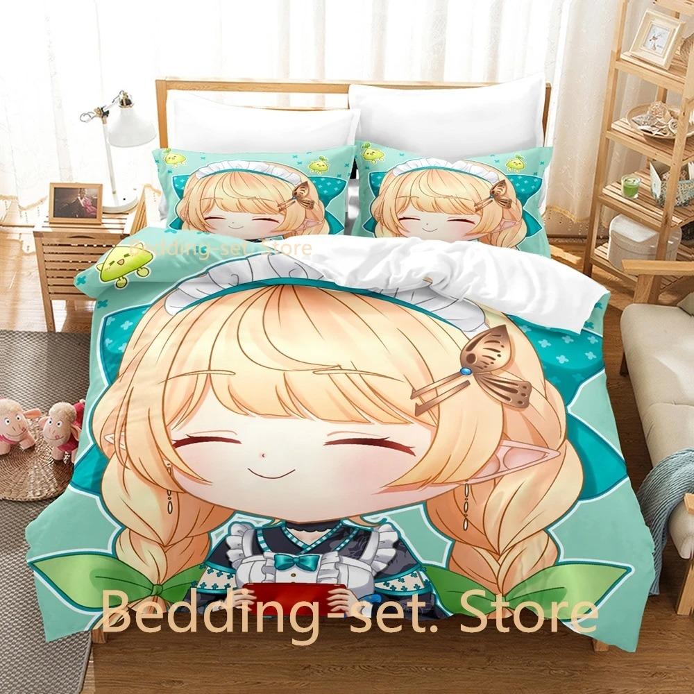 Pomu Rainpuff Anime Bedding Set Single Twin Full Queen King Size Duvet Cover Bed Sheet Set for Adult Kid Bedroom