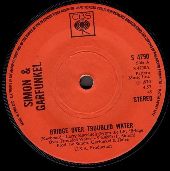 7inch Record SIMON & GARFUNKEL - Bridge Over Troubled Water S4790 CBS 1970 UK Pop Used