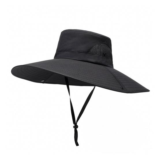 Summer Foldable Bucket Hat Sun Protection Hat Extra Large Brim Fisherman Hat