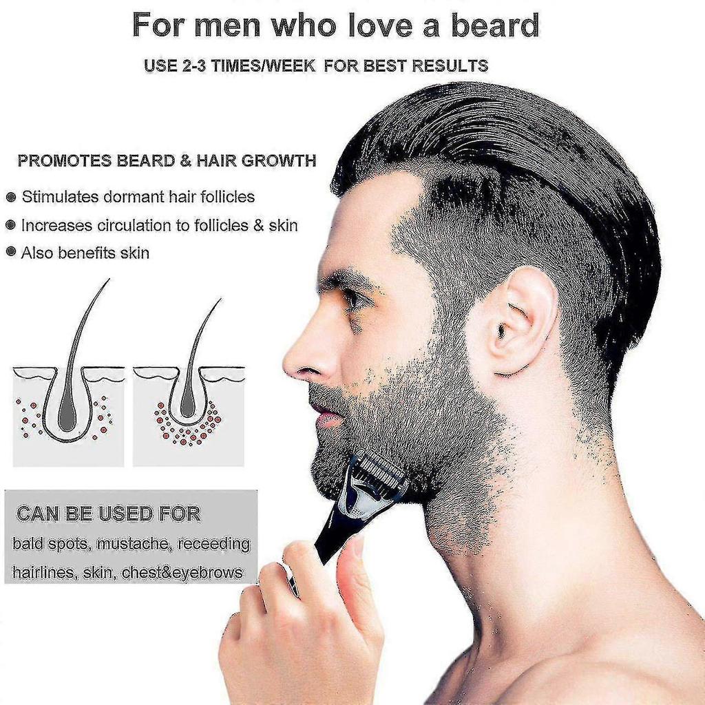 Beard Growth Kit, Beard Derma Roller 0.3mm, Beard Oil For Facial Hair Growth For Men And Dads, Grooming Tool - Eases New And Old Hair Growth - DD