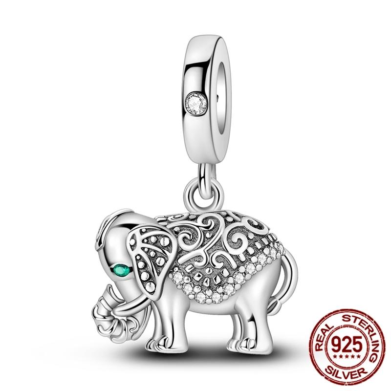 Copper Elephant Gathering Panda Pendant Charms Beads Fitoriginal Bracelet Diy Birthday Jewelry Gifts For Women