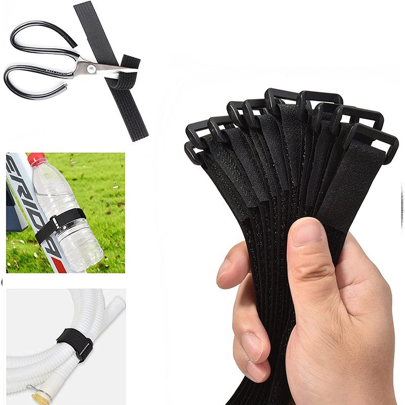 Self-Adhesive Nylon Cable Tie with Hook and Loop Buckle for DIY Organization