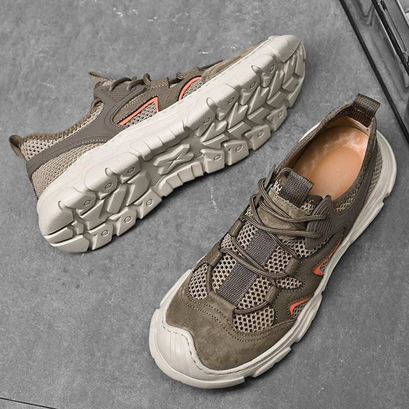 Fashion New Male Walking Flats Outdoor Travel Running Casual Shoes Summer Men's Mesh Sports Shoes Fashion Breathable Anti Slip Footwear