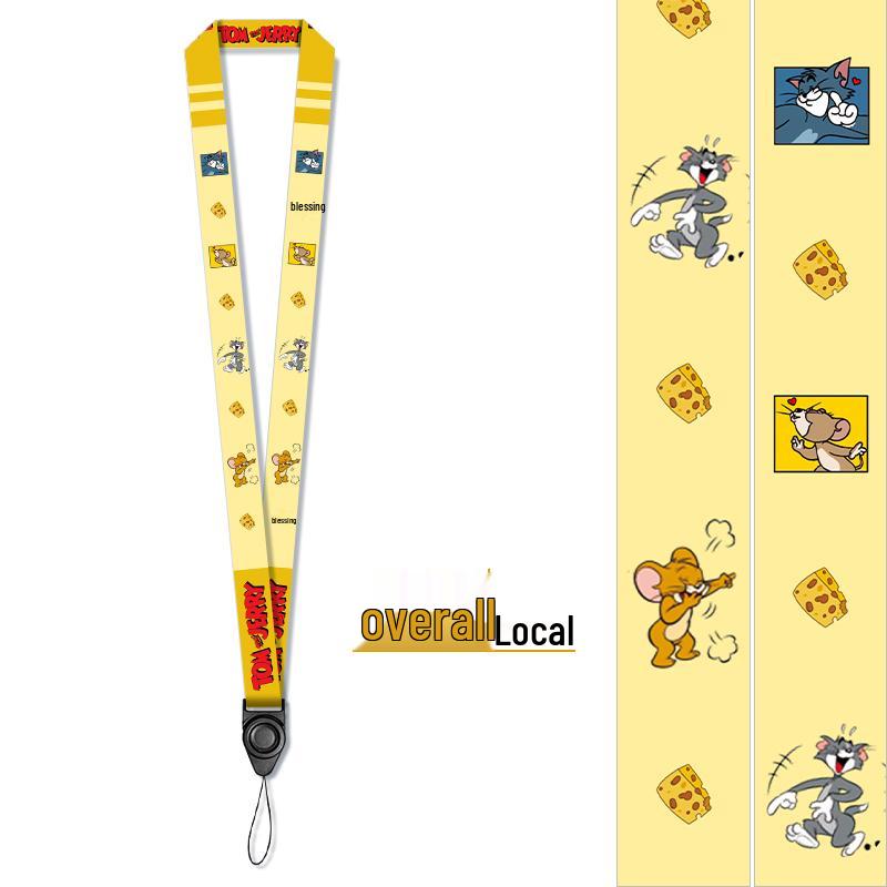 Lanyard Nero Multifunzionale Personalizzato Creativo con Porta Badge Separato per Badge Identificativi dei Dipendenti.