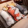Cartoon Animal Long Hugging Pillow With Husky Cat Bunny And Fox Childrens Day