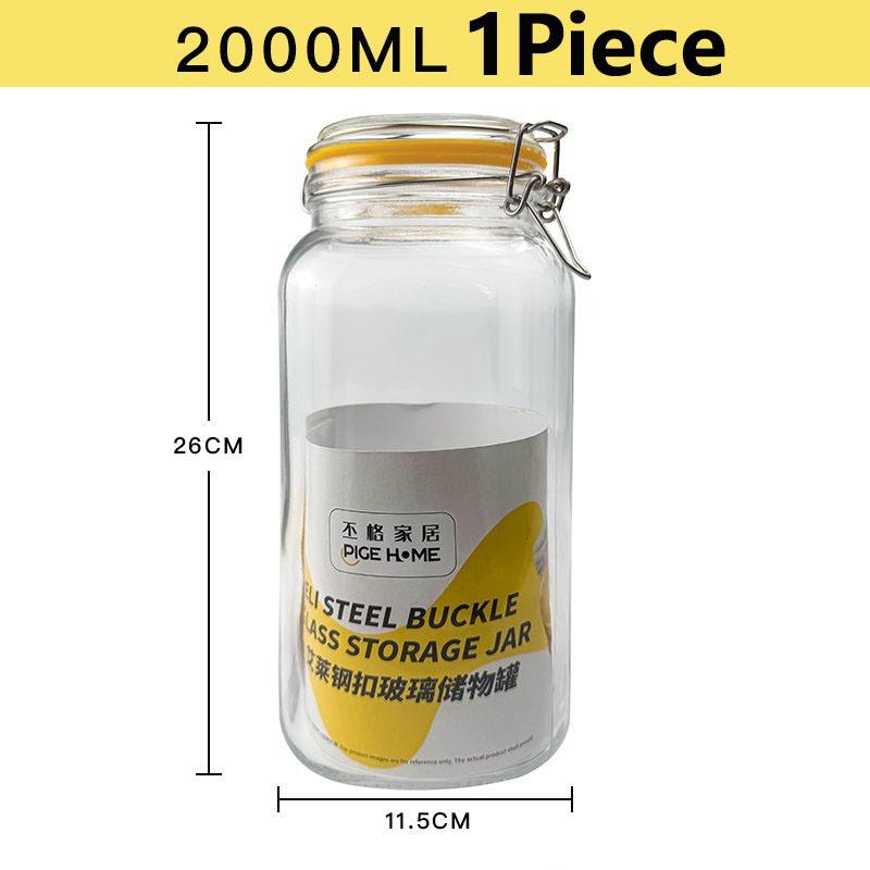 HeY LiLac Glass Mason Jar Wide Mouth Mason Jars with Airtight Lids Large Leak Proof Mason Canning Jar Clear Storage Canister Jar