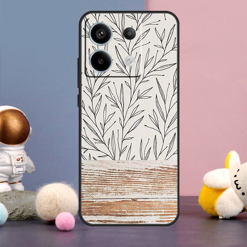 

Boho Botanical Leaf Cow Cactus Case For Xiaomi Redmi Note 15 Pro Plus 10 11 12 13 14 Pro Redmi 15 15C 14C 10C 12C 13C Cover Redmi 10C