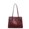 Structured Leather Tote Bag with Long Handle Large Capacity Everyday Fashion Shoulder Bag