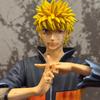 Uzumaki Naruto Action Figure Naruto Shippuden Interchangeable Head PVC Collectible Model 33cm/12.99 Inch Anime Gift for Fans