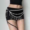 Temperament Belly Layered Imitation Pearl Tassels Body Chain Waist Chain Belt Streetwear Summer Beach Women Body Jewelry