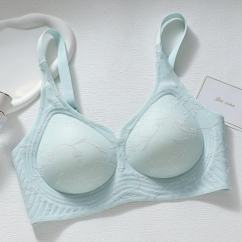 Bra for Women Without Steel Rings Soft Support Bra Jacquard Sports Comfort Bra