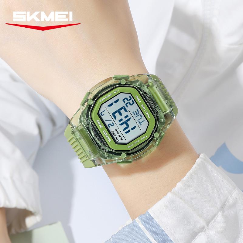 SKMEI 2689 Fashion Dynamic Student's Digital Watch Silicone Strap Waterproof Multifunction Sporty Student Electronic Watch Gift
