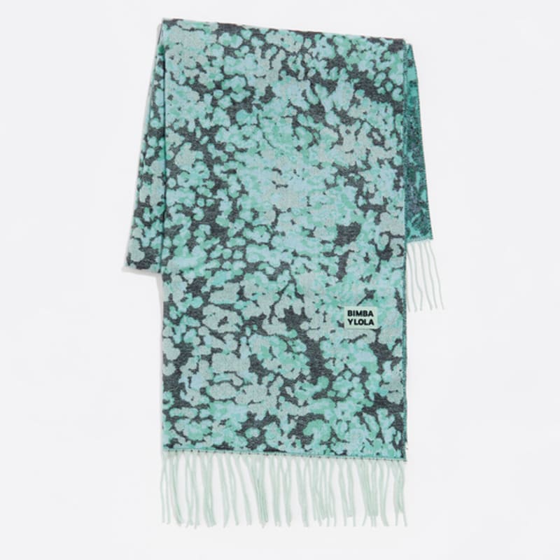 

BIMBA Y LOLA [24FW] BIMBA Y LOLA Emerald Blue Multi-Pattern Shawl B246AII012BLF Blue_FREE