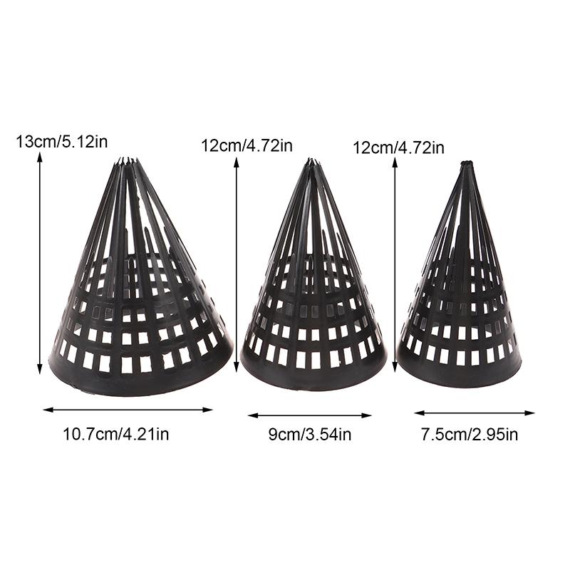 5Pcs Tapered Inlet Fishing Net Finless Eel Loach Trap Fishing Cage Lid Durable Plastic Tackle Cage Lid Black Fishing Accessories