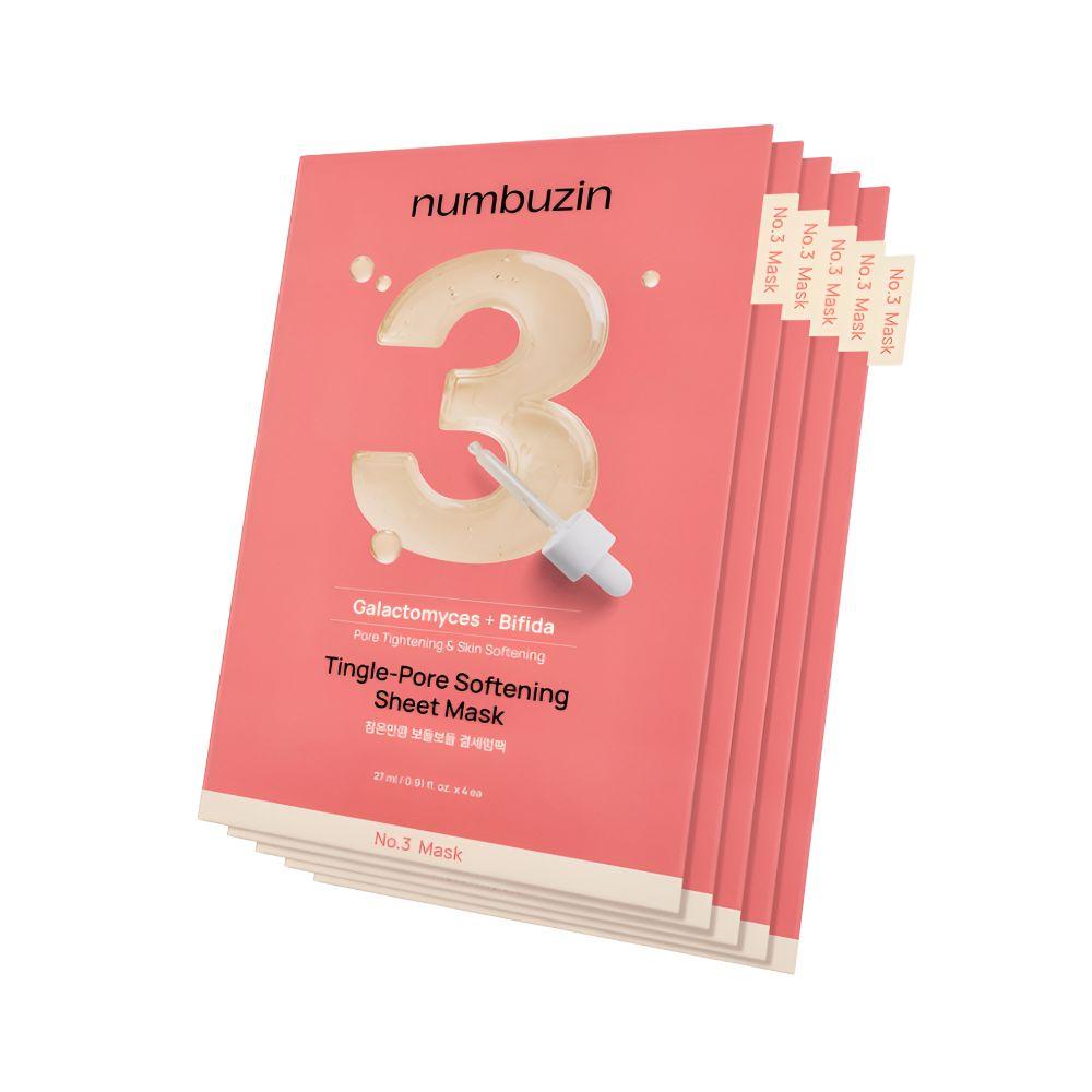 NUMBUZIN No.3 Tingle Pore Softening Sheet Mask Smoothing Care 27ml 5Sheets