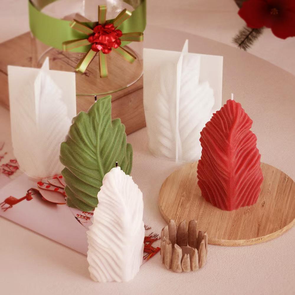 3 STK Korallenblatt Duftkerze Silikonform für Kerzenherstellungsset Relief-Figur Handgehalten Liebe Gips Harzform Hochzeitsdeko DIY Brautgeschenke