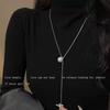 Trendy brand versatile men's hip-hop niche high-end chain accessories melted cross pendant men's necklace accessories
