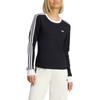 adidas Originals 3 Strepen Firebird Adicolor Serie Gebreide Ronde Hals Slim Fit Lange Mouwen T-shirt Dames tops KD7964