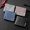 Ultra Thin Wallet Lightweight Men'S Short Wallet Driver License Wallet Retro For Gifts For Men Commuting Travel Money Bag
