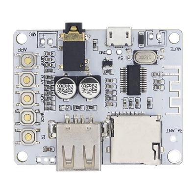 Bluetooth-Audioempfängerplatine mit USB-TF-Kartensteckplatz, Dekodierungswiedergabe, Vorverstärkerausgang, A7-004 5V 2.1 Wireless Stereo Music Module