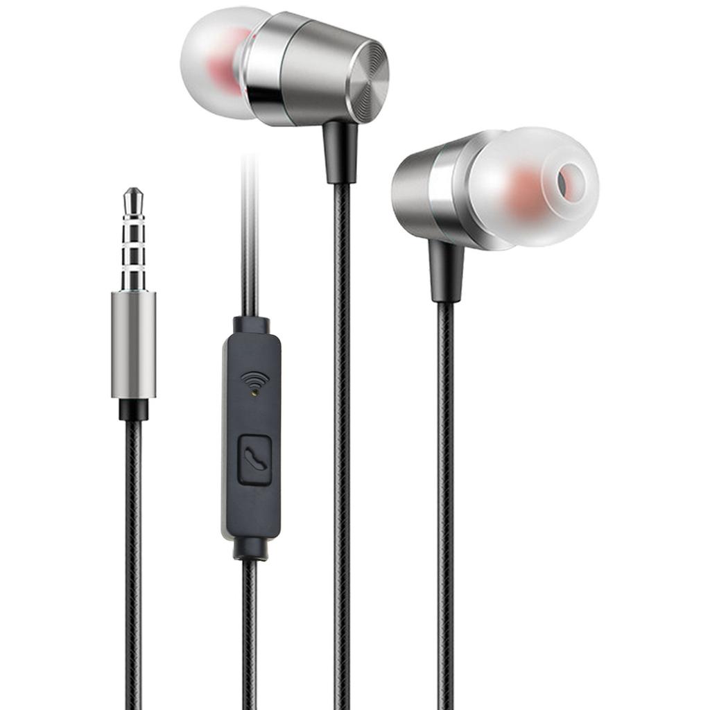 Corded Earbuds In-Ear Headphones Earphones with Microphone Noise Isolation Corded 3.5mm Ear Buds for Phone Computer