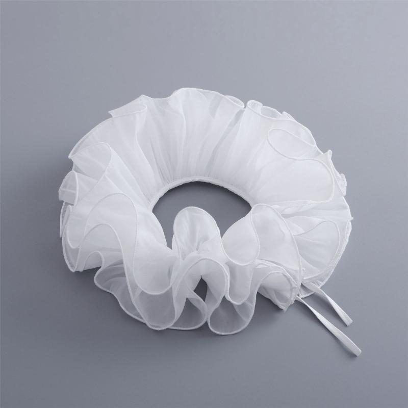 Themed Party Neck Ruff For Jester Costume Breathable Mesh Collar Neckpiece Halloween Transformation Accessory