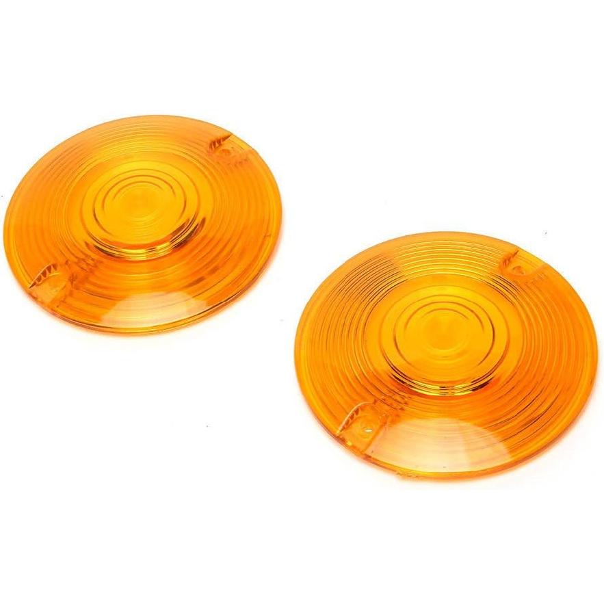 

ZYTC Red Harley Turn Signal Lens Lenses Covers 3 1/4 for Harley Touring Flat Electra Glide Road King Pack of 2 янтарь