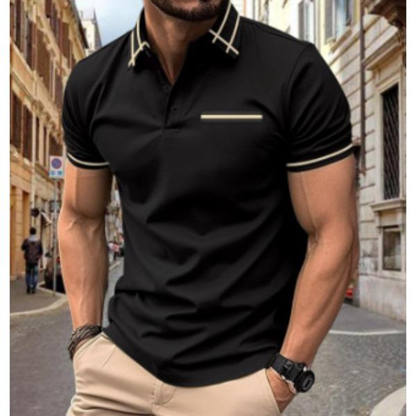 

Мужская футболка-поло с коротким рукавом, с 3D-принтом, деловая повседневная, с лацканами S