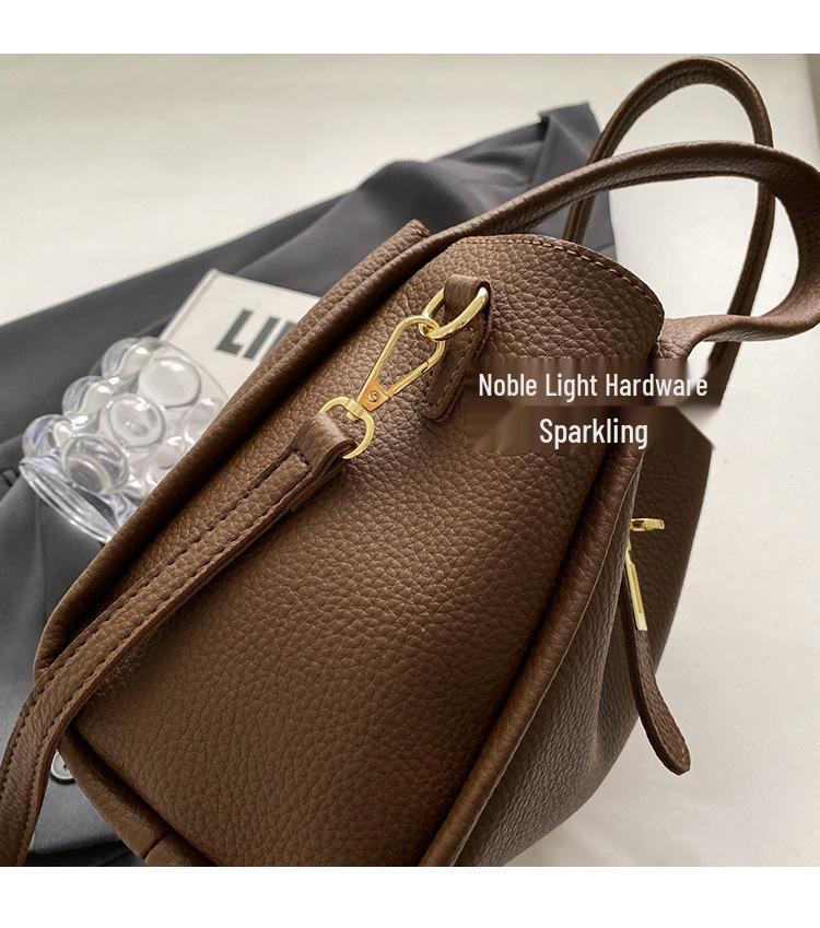 Women's Retro Fashion Bucket Bag - 2025 Autumn/Winter Vegetable Basket Handbag & High-End Niche Messenger Bag