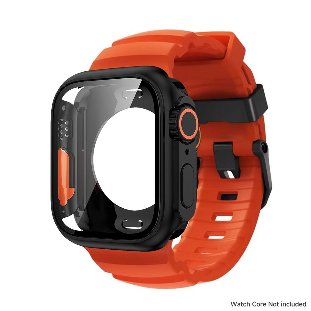 Case+Silicone Strap For Apple Watch S11 S10 46mm SE3/2/1 Change to Ultra PC Cover For iWatch Series 9 8 7 45mm Series 6 5 4 44mm