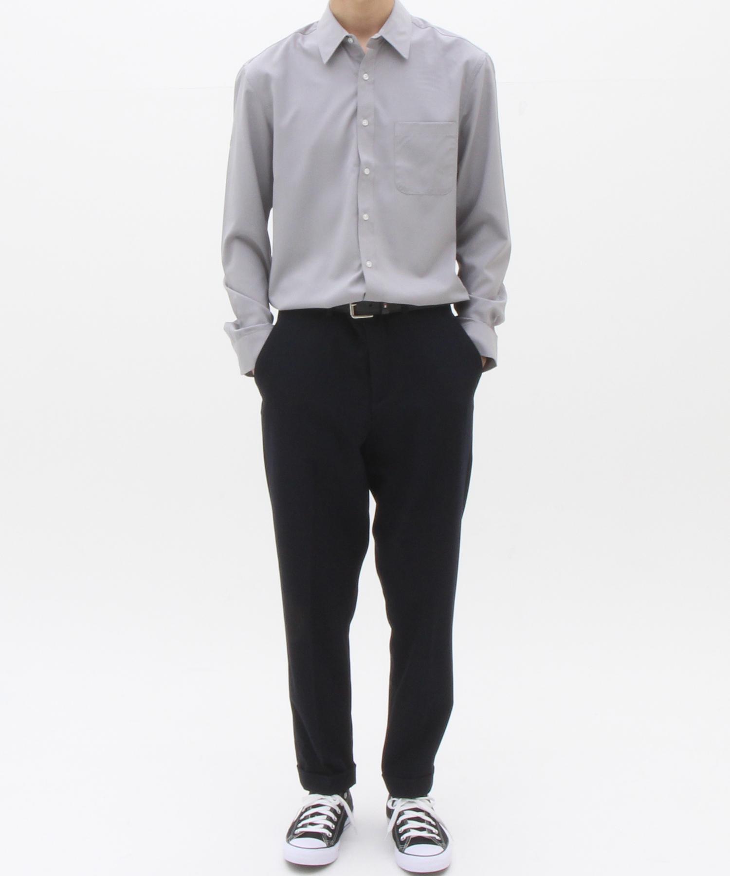 The Shirt Studio Gray Loose Fit Spandex Solid Shirt 95