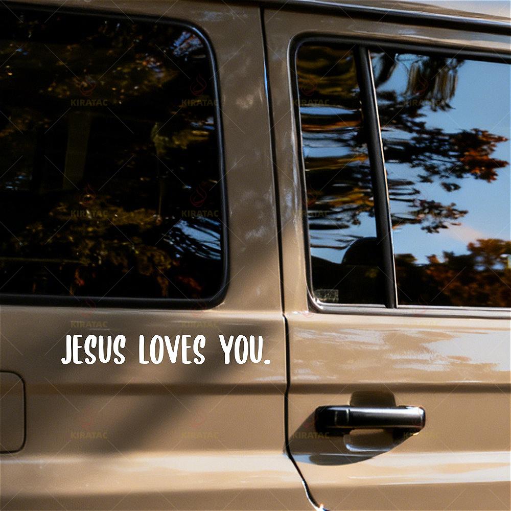 1pc JESUS LOVES YOU Motocycle Stickers Waterproof for DIY Fairings Helmets Fuel Tanks Car Trunk Windows Scooters Vinyl Decals