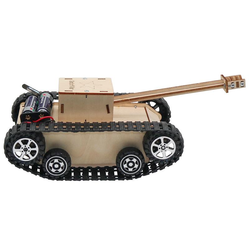 Educational Toy Tank Model Technology Experimental Science Wooden Steam DIY Assemble Puzzle Teaching Aids G20