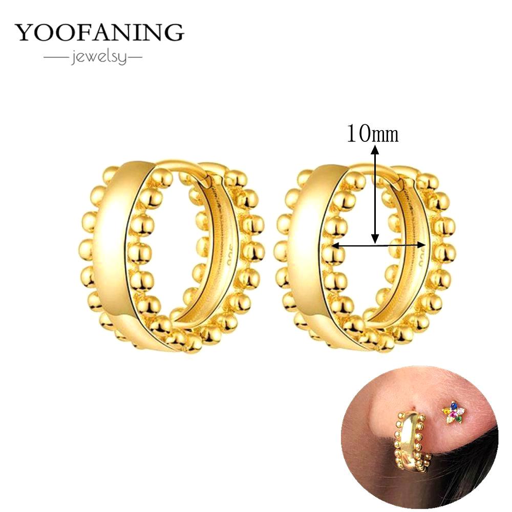 925 Silver Ear Needle Fashion Light Luxury Gold hoop earrings Classic Retro Collection earrings for women Jewelry Gift