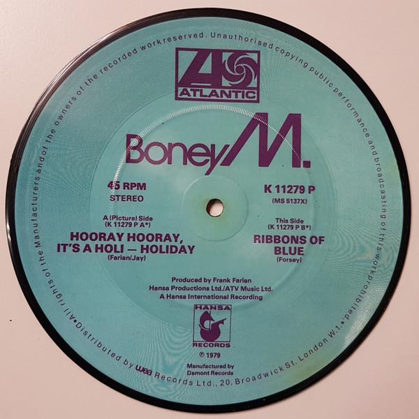 

7inch Record BONEY M. - Hooray! Hooray!, It s A Holi-Holida K11279P Atlantic 1979 UK Soul/Funk Used