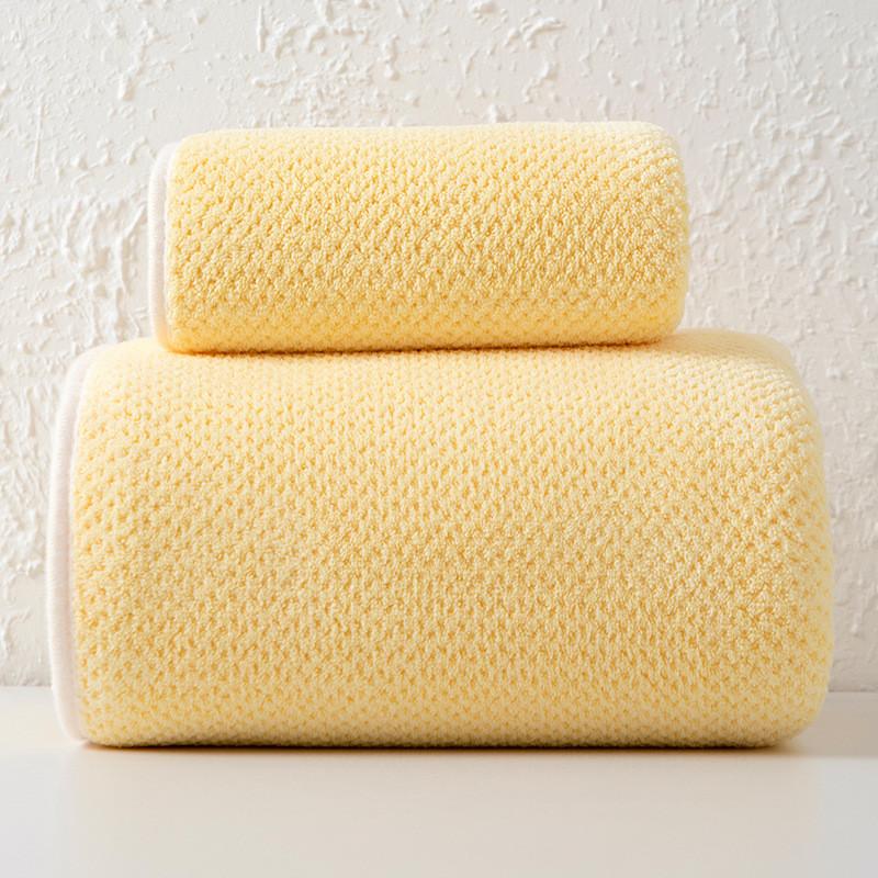 Home Spa Coral Fleece Bath Towel Set With Fast Drying Absorbent For Family Use