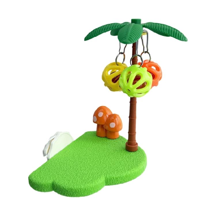 

Plastic Parrots Toy Chewable Exercise Biting Behavior Cage Mountable Climbing Playing Toy зелёный