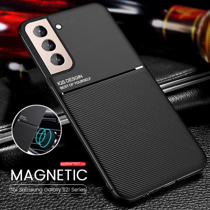 

Чехлы для телефонов с текстурой кожи для samsung galaxy s21 fe s22 s 22 21 ultra s22 + чехол автомобильный магнитный держатель силиконовый противоударный чехол
