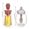 Silicone Brush Barbecue Spray Bottle Glass Seasoning Bottle Oil Brush Dispenser  Seasoning