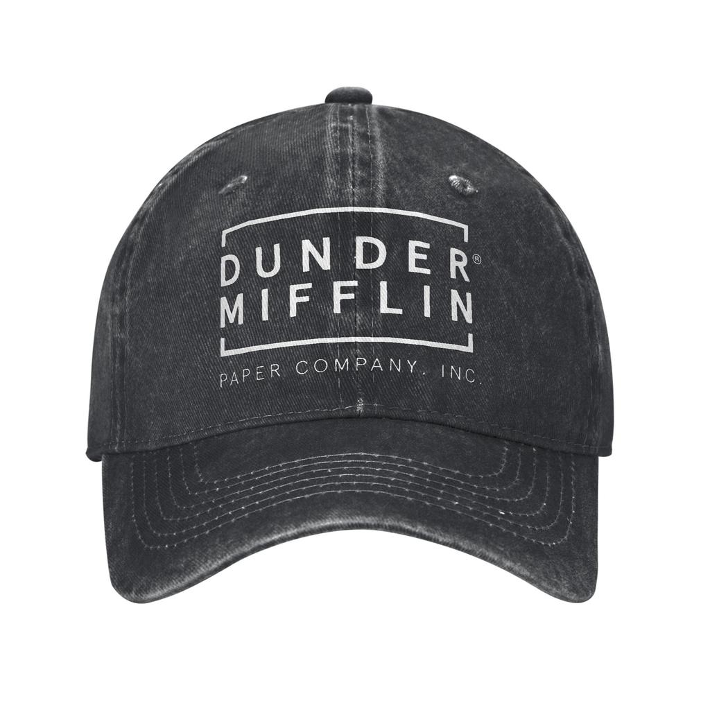 Include DUNDER MIFFLIN Baseball Cap Distressed Denim Washed The Office TV Show Snapback Cap Activities Adjustable Fit Caps Hat