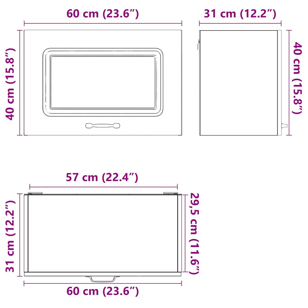 Kalmar Wall Mounted Kitchen Cabinet White Particleboard